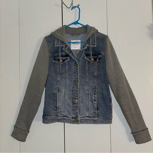 NWOT Hollister Denim Hoodie Jacket